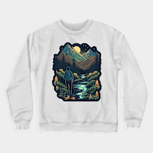 Beautiful Hiker Motif - Buy and Plant a Tree Crewneck Sweatshirt